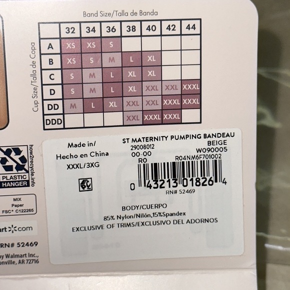 Secret Treasures Hands Free Breast-Pump Bra XXXL NWT - Picture 6 of 7